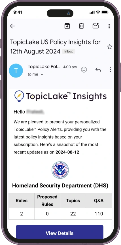 A screenshot of an alert notification within a mobile insights dashboard.